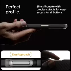 Spigen Enzo Aramid, juoda natūrali - iPhone 6.3" 2024
