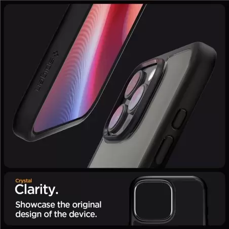 Spigen Crystal Hybrid, matte black - iPhone 6.9" 2024