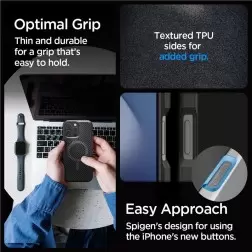 Spigen Core Armor MagSafe, matinė juoda - iPhone 6.3" 2024