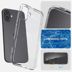 Spigen Crystal Hybrid, crystal clear - iPhone 16 Plus
