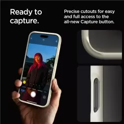 Spigen Crystal Hybrid, tylus bežė - iPhone 6.9" 2024