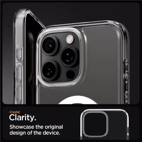 Spigen Crystal Hybrid MagSafe, white - iPhone 16 Pro Max