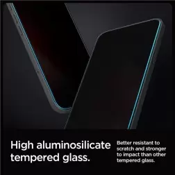 Apsauginis stiklas Spigen Glass tR EZ Fit (Privacy) 2 Pack, transparency - iPhone 16 Pro Max