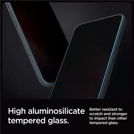 Spigen Glass tR EZ Fit (Privacy) 2 Pack, transparency - iPhone 16 Pro Max / 17 Pro Max