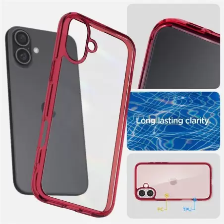 Spigen Ultra Hybrid, red crystal - iPhone 6.1" 2024