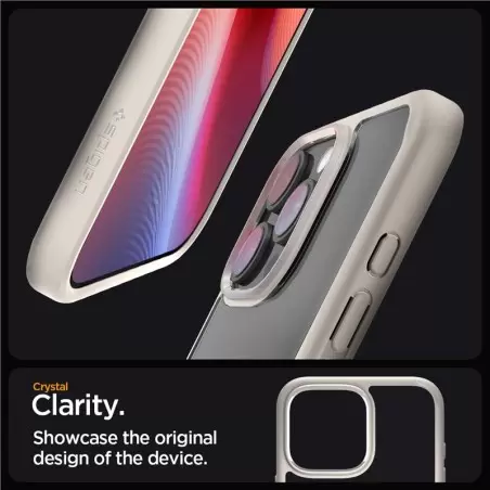 Spigen Ultra Hybrid, natural titanium - iPhone 6.3" 2024