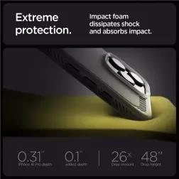 Spigen Rugged Armor MagSafe, harmaa - iPhone 6,9" 2024