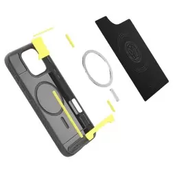 Spigen Rugged Armor MagSafe, harmaa - iPhone 6,9" 2024
