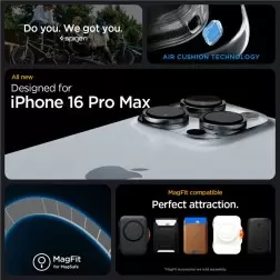 Spigen Rugged Armor MagSafe, harmaa - iPhone 6,9" 2024