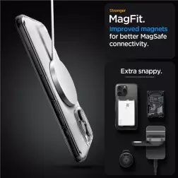 Spigen Ultra Hybrid MagSafe, šaltai skaidrus - iPhone 6.3" 2024