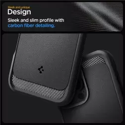 Spigen Rugged Armor MagSafe, matinis juodas - iPhone 6.3" 2024