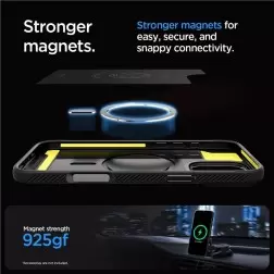 Spigen Rugged Armor MagSafe, matinis juodas - iPhone 6.3" 2024