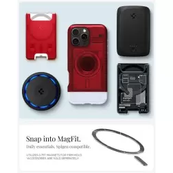 Spigen Klasikinis C1 MagSafe, rubinas - iPhone 6.3" 2024