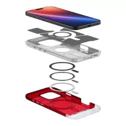 Spigen Klasikinis C1 MagSafe, rubinas - iPhone 6.3" 2024