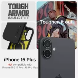 Spigen Tough Armor MagSafe, juoda - iPhone 6.7" 2024