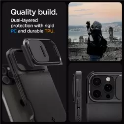 Spigen Optik Armor MagSafe, juoda - iPhone 6.9" 2024