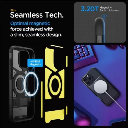 Spigen Slim Armor MagSafe, black - iPhone 16 Pro
