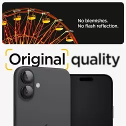 Spigen Glass tR EZ Fit Optik Pro 2 Pack, black - iPhone 16/16 Plus