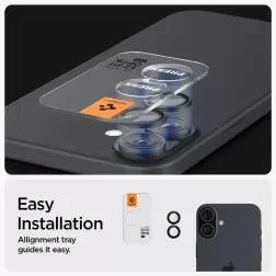 Spigen Stiklo tR EZ Fit Optik Pro 2 paketas, juoda - iPhone 6.1"/6.7" 2024