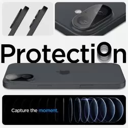 Spigen Glass tR Optik 2 Pack, black - iPhone 16/16 Plus