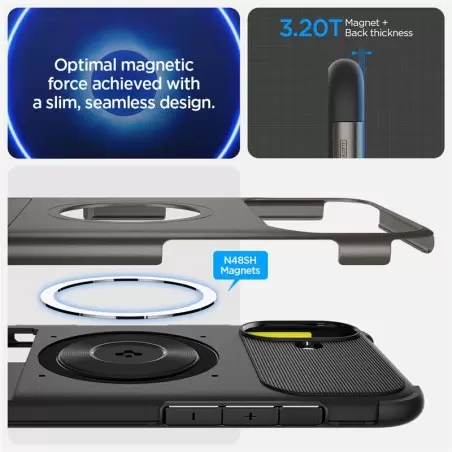 Spigen Slim Armor MagSafe, gunmetal - iPhone 6.1" 2024