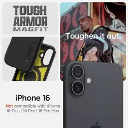 Spigen Tough Armor MagSafe, black - iPhone 16