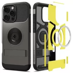 Spigen Plonas Armor MagSafe, šaunametalo spalvos - iPhone 6.9" 2024