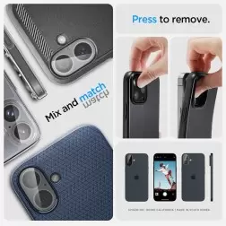 Spigen Glass tR Optik 2 Pack, crystal clear - iPhone 16/16 Plus