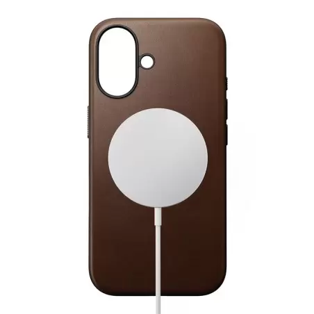 Nomad Modern Leather case, brown - iPhone 16