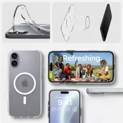Spigen Crystal Flex MagSafe, crystal clear - iPhone 16