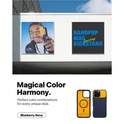 Spigen Caseology Nano Pop MagSafe stovas, mėlynųjų serbentų spalvos - iPhone 16 Pro Max