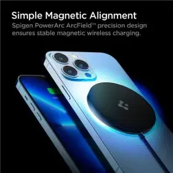 Spigen Power Arc ArcField Magnetic Wireless Charger, black - Fast Charging/7.5W