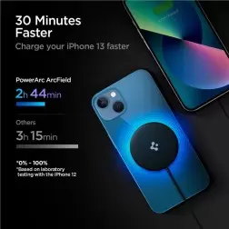Spigen Power Arc ArcField Magnetic Wireless Charger, black - Fast Charging/7.5W