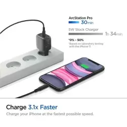 Spigen PowerArc ArcStation, black - USB-C PD 3.0 20W