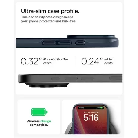 Spigen Thin Fit MagSafe, metāla šīfera - iPhone 16 Pro Max