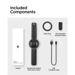 Spigen MagSafe Tripod Selfie Stick longer Version, black