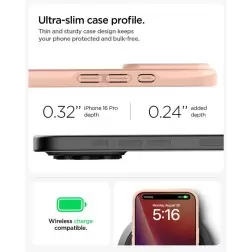 Spigen Thin Fit MagSafe, rose titanium - iPhone 16 Pro