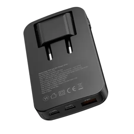 Mobile Origin 65W GaN III Slim Charger dual USB-C, Single USB-A black