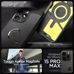 Spigen Sunkusis Armor MagSafe, juoda - iPhone 15 Pro Max