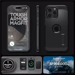 Spigen Sunkusis Armor MagSafe, juoda - iPhone 15 Pro Max