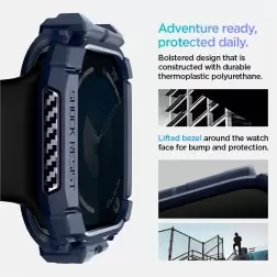 Spigen Rugged Armor, navy blue - Apple Watch 10 46mm