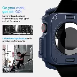 Spigen Rugged Armor, navy blue - Apple Watch 10 46mm