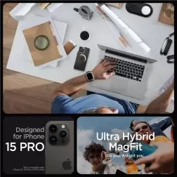 Spigen Ultra Hybrid MagSafe, auksas - iPhone 15 Pro