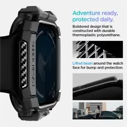 Spigen Rugged Armor, matte black - Apple Watch 10 42mm