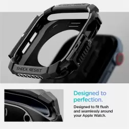 Spigen Rugged Armor, matte black - Apple Watch 10 42mm