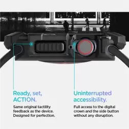 Spigen Rugged Armor, matte black - Apple Watch 10 42mm