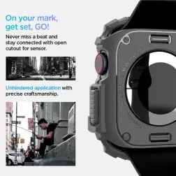 Spigen Rugged Armor, dark gray - Apple Watch 10 46mm