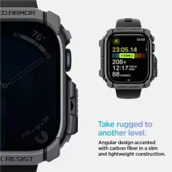 Spigen Rugged Armor, dark gray - Apple Watch 10 46mm