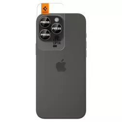 Spigen Glass tR EZ Fit Optik Pro 2 Pack, desert titanium - iPhone 16 Pro/Pro Max