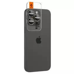 Spigen Glass tR EZ Fit Optik Pro 2 Pack, desert titanium - iPhone 16 Pro/Pro Max